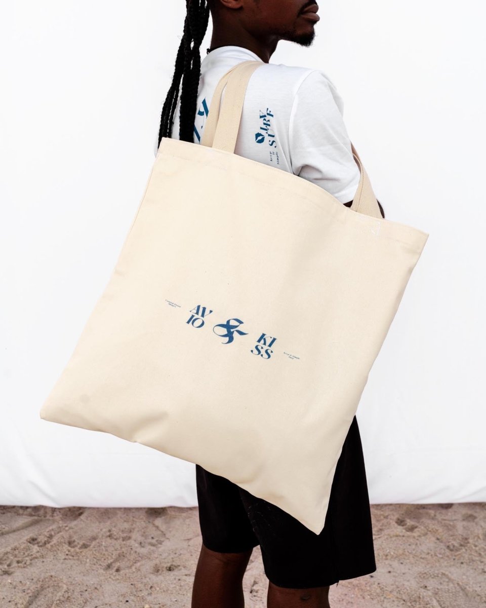AVIO & KISS Tote Bag (Blue/Pink)