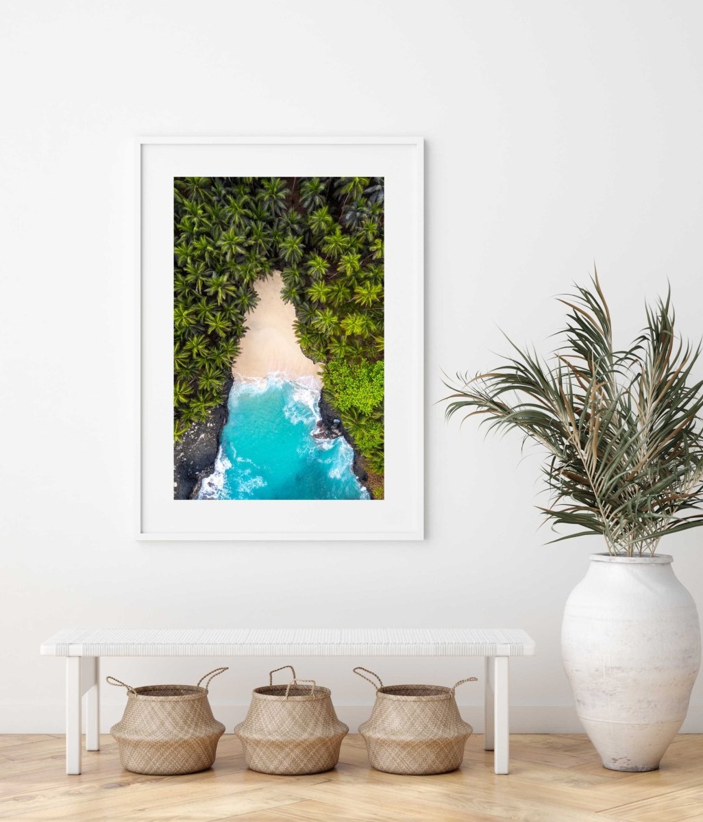 Framed Artwork with a white frame in an office space