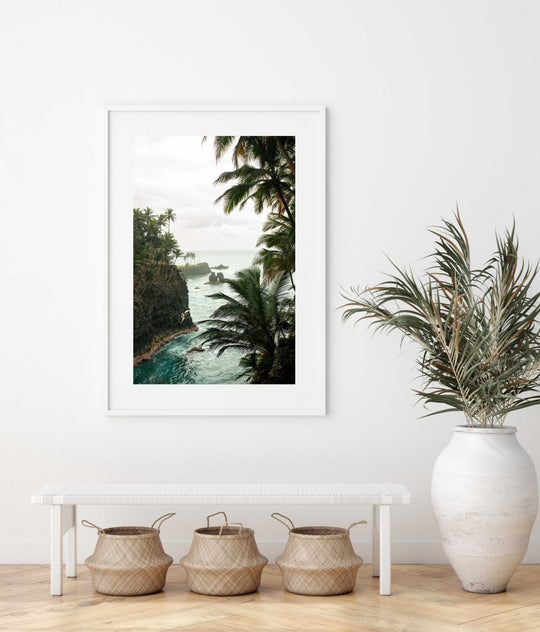 Framed Artwork with a white frame in an office space