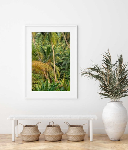 Framed Artwork with a white frame in an office space