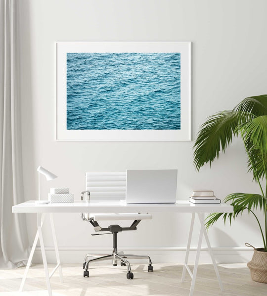 Framed Artwork with a white frame in an office space