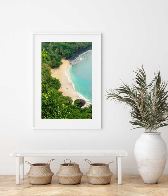 Framed Artwork with a white frame in an office space