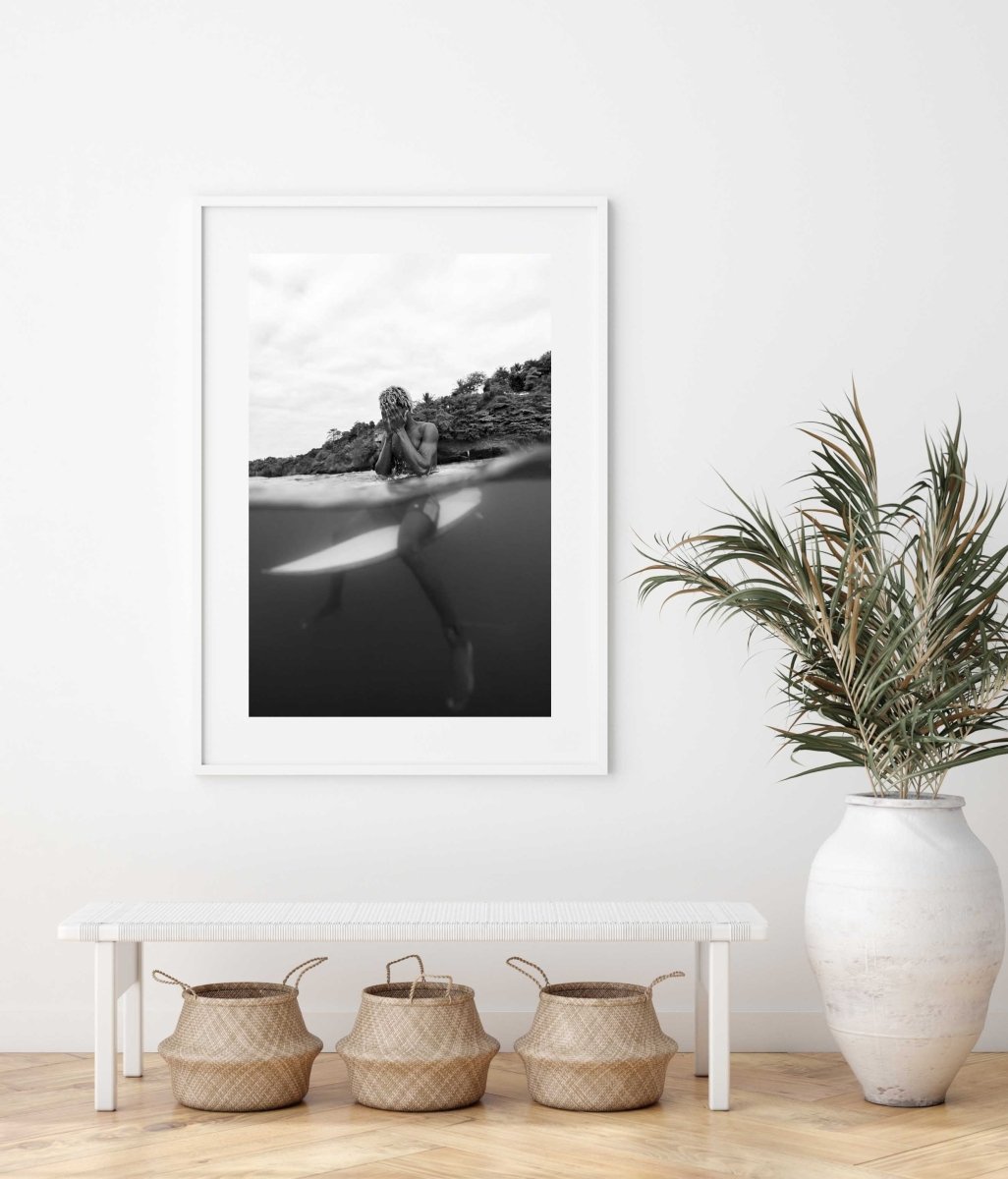 Framed Artwork with a white frame in an office space