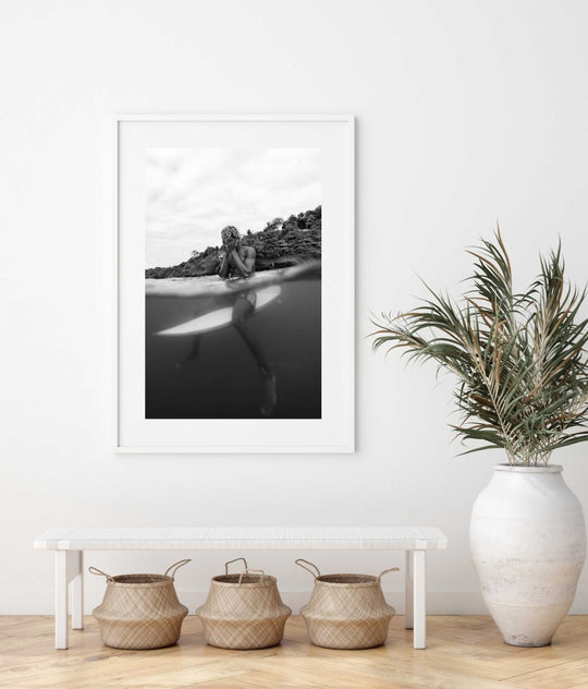 Framed Artwork with a white frame in an office space