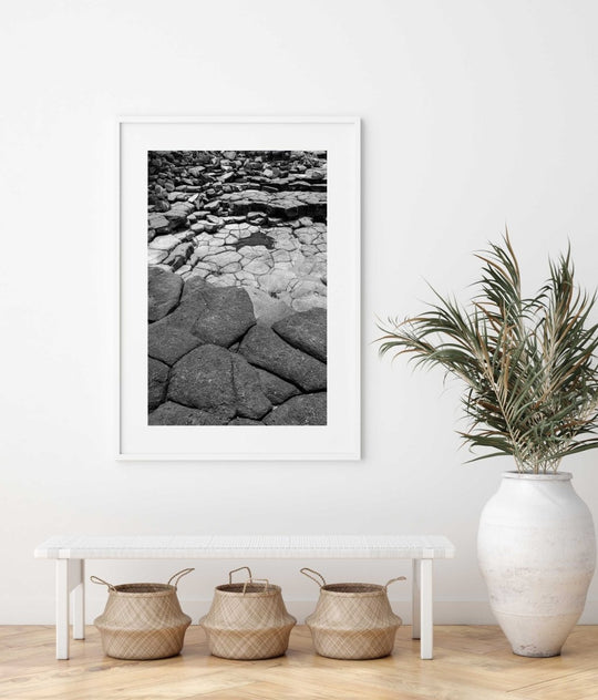Framed Artwork with a white frame in an office space