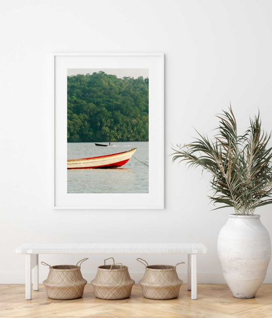 Framed Artwork with a white frame in an office space