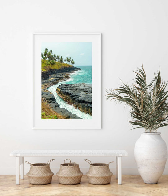 Framed Artwork with a white frame in an office space