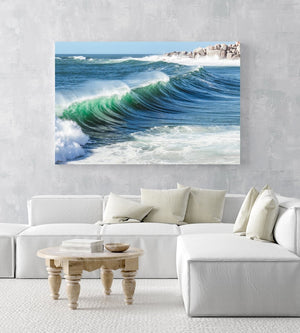 Wave breaking at Llandudno beach in Cape Town in an acrylic/perspex frame