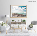 Turquoise waves breaking along arniston coast south africa in a natural fine art frame