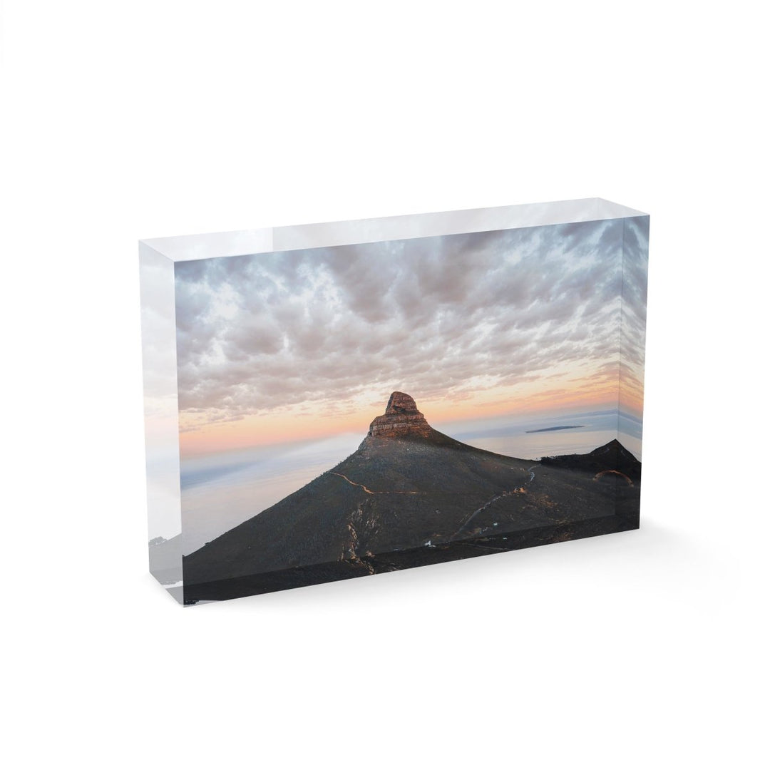 Lions head mountain with clouds during sunrise in cape town