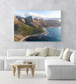 Scenic road along the twelve apostles mountains in cape town during sunset in an acrylic/perspex frame