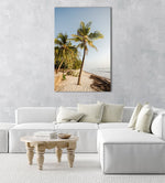 Palm trees on malindi beach in kenya in an acrylic/perspex frame