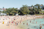 Shelly beach goers on a hot summers day in sydney