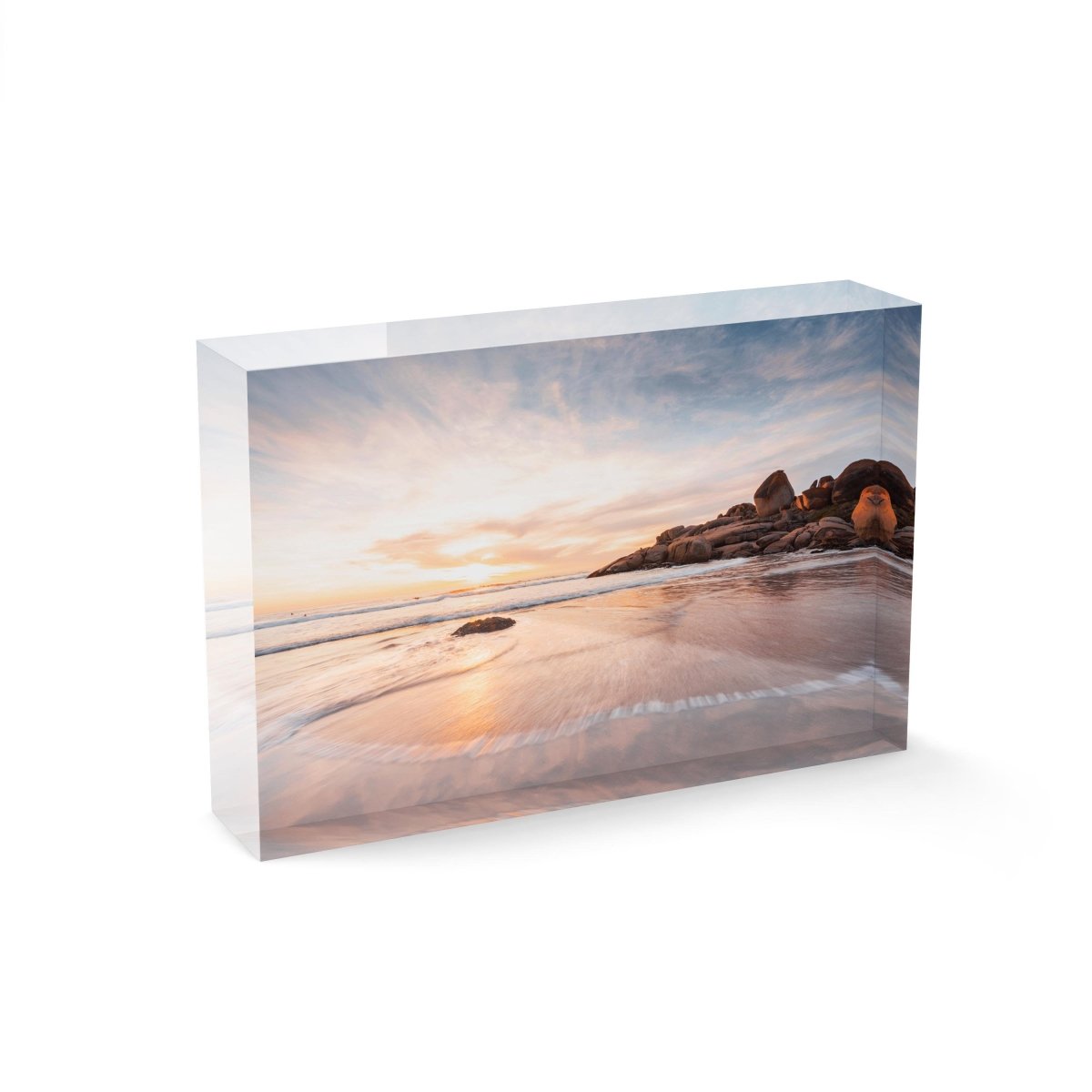 Long exposure of waves and sunset at Llandudno Beach Cape Town