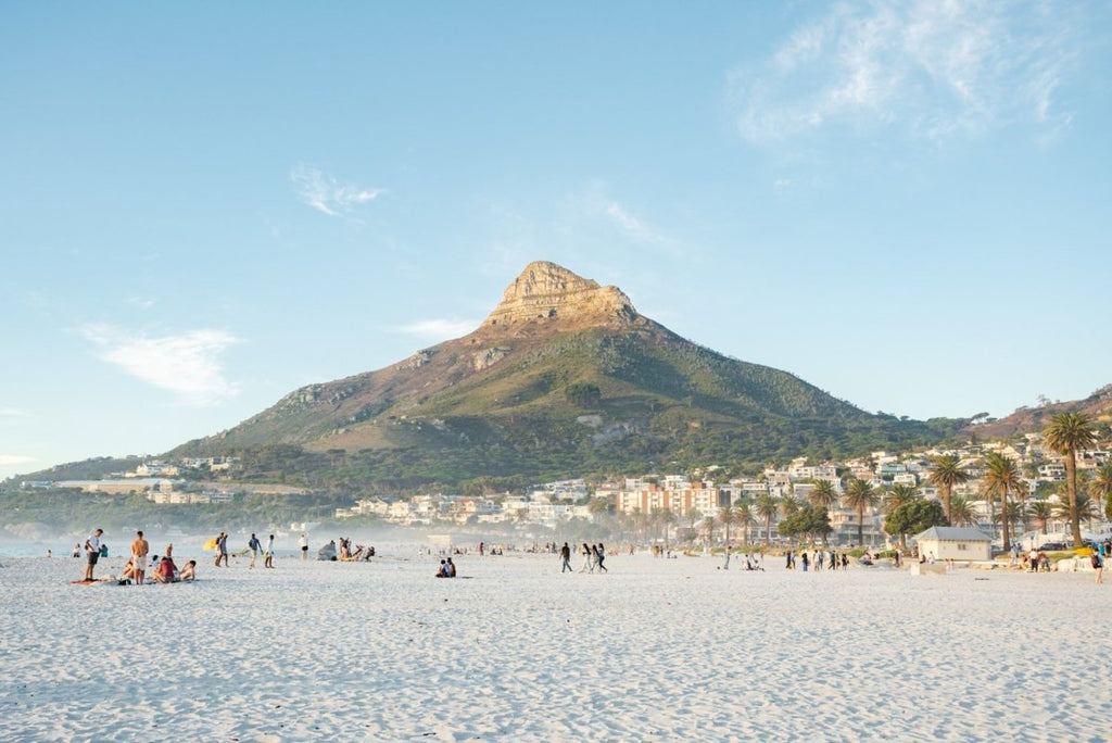 Lions Head mountain from Camps Bay Beach in Cape Town