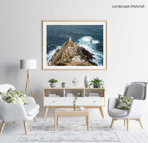 Lighthouse at Cape Point with windy ocean in a natural fine art frame