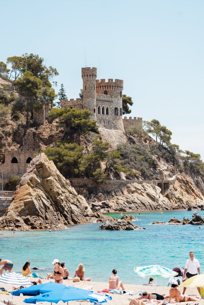 Castle at Lloret de Mar beach in Spain