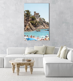 Castle at Lloret de Mar beach in Spain in an acrylic/perspex frame