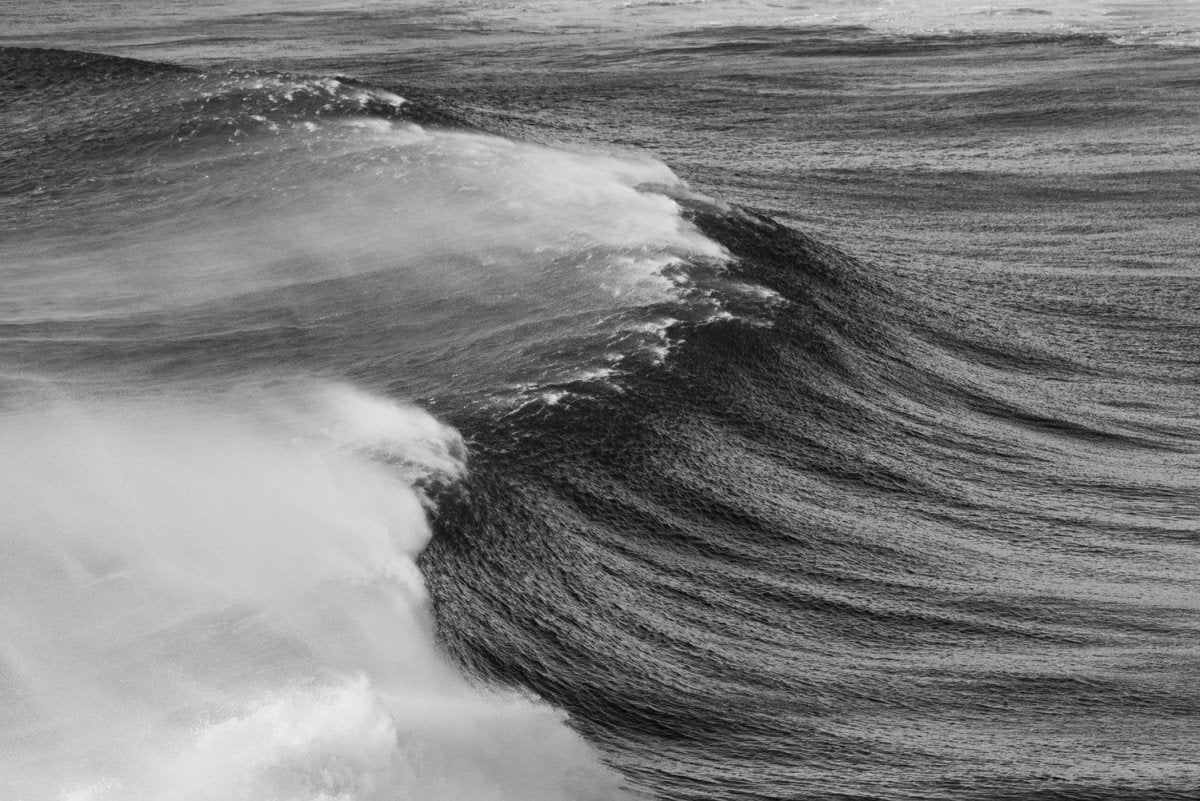 Abstract big wave in black and white crashing