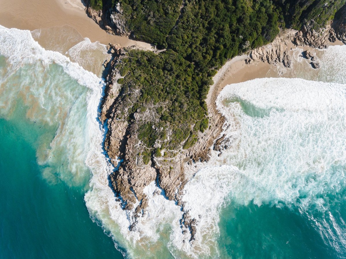 Aerial skyview of the wedge beach