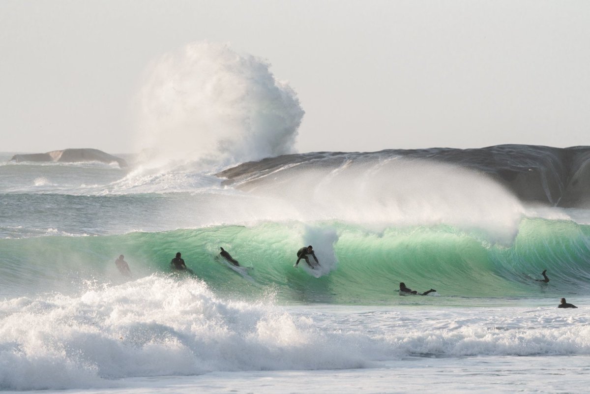 Surfers at Sandy Bay