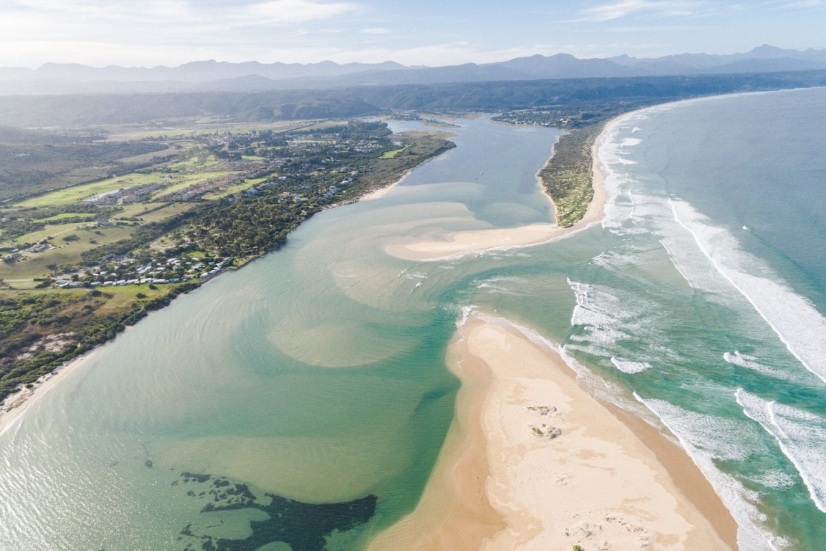 River meets ocean at Plett