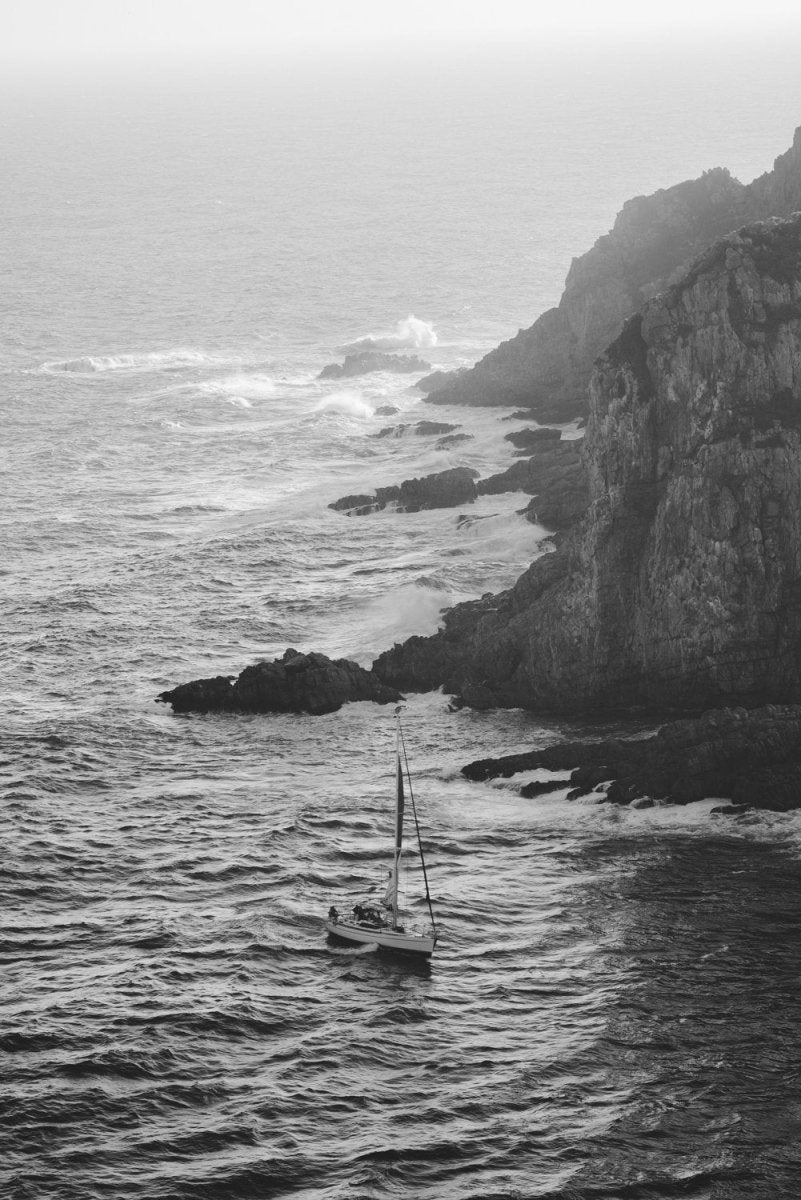 Sailing boat at the heads in Knysna