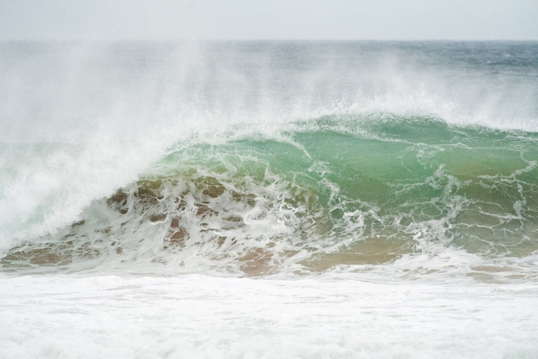 Shorebreak wave abstract