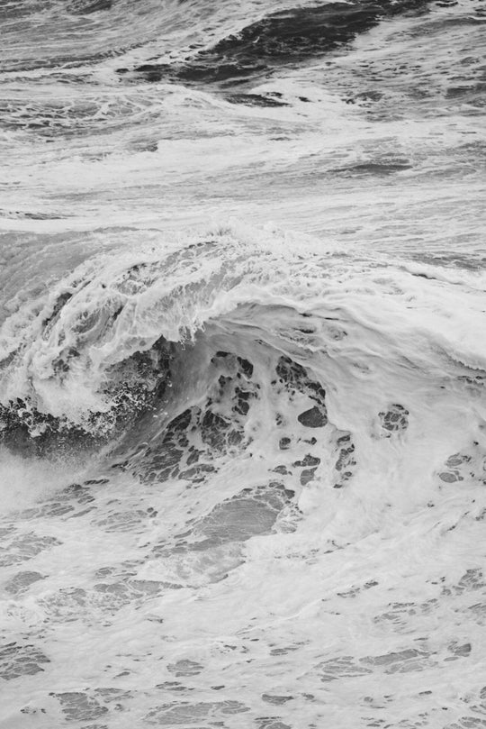 Abstract foam wave black and white