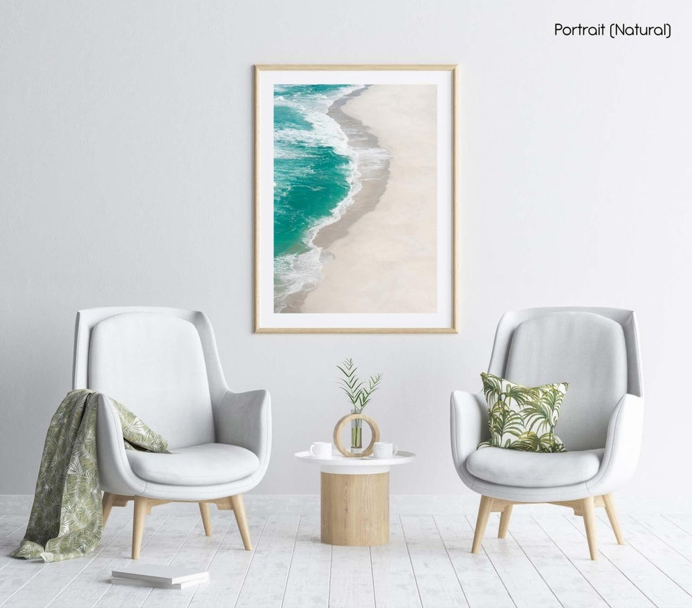 Aerial of an empty beach along the west coast of south africa