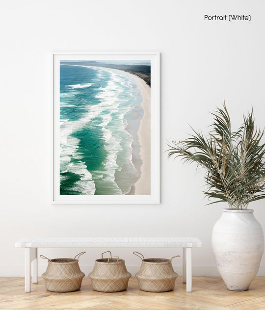 Aerial of an empty beach along the west coast of south africa.