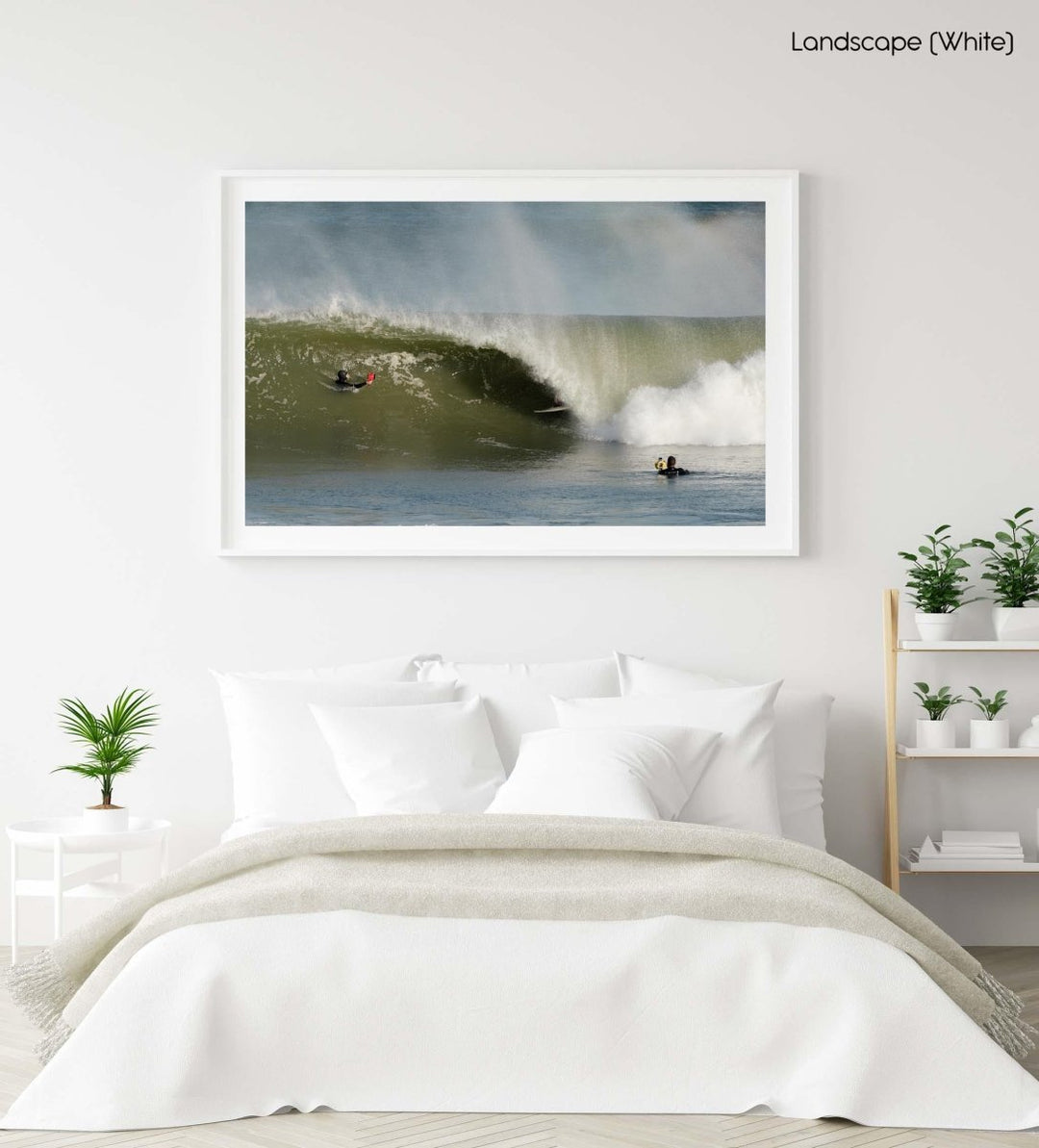 Surfer in a barrel on west coast beach in south africa