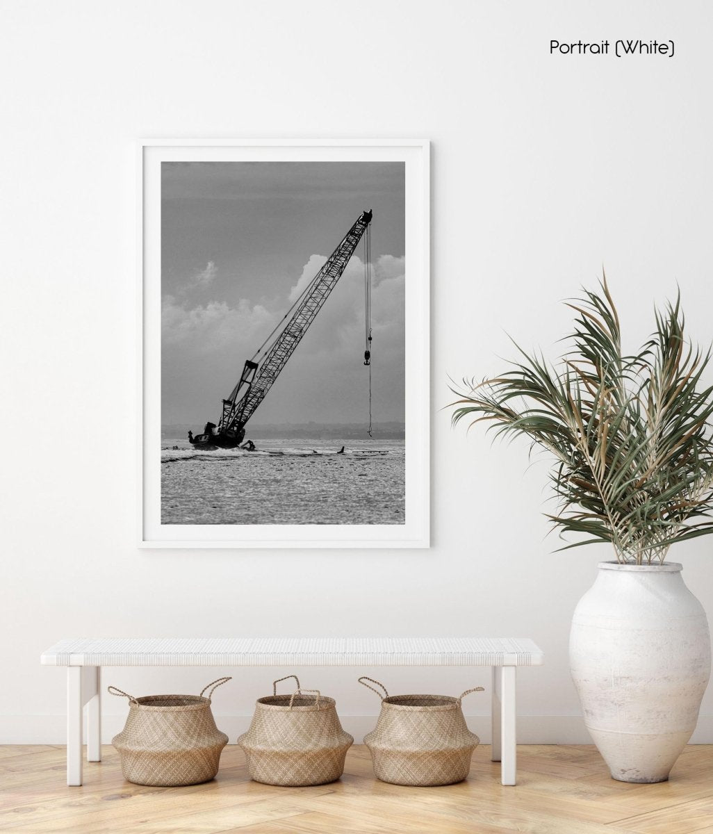 Crane shipwreck on Nusa Lembongan in Indonesia.